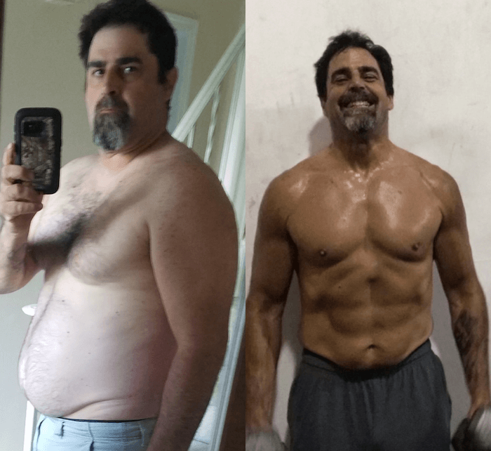Member 3, before (left) and after (right) Fresh Start Nutrition