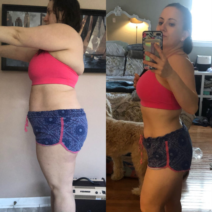 Member 5, before (left) and after (right) Fresh Start Nutrition